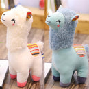 Brinquedo de pelúcia de alpaca lhama com sorriso de 25 cm, boneco de pelúcia fofo, almofadas decorativas para casa, brinquedos para crianças, presentes de aniversário