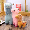 Brinquedo de pelúcia de alpaca lhama com sorriso de 25 cm, boneco de pelúcia fofo, almofadas decorativas para casa, brinquedos para crianças, presentes de aniversário
