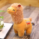 Brinquedo de pelúcia de alpaca lhama com sorriso de 25 cm, boneco de pelúcia fofo, almofadas decorativas para casa, brinquedos para crianças, presentes de aniversário