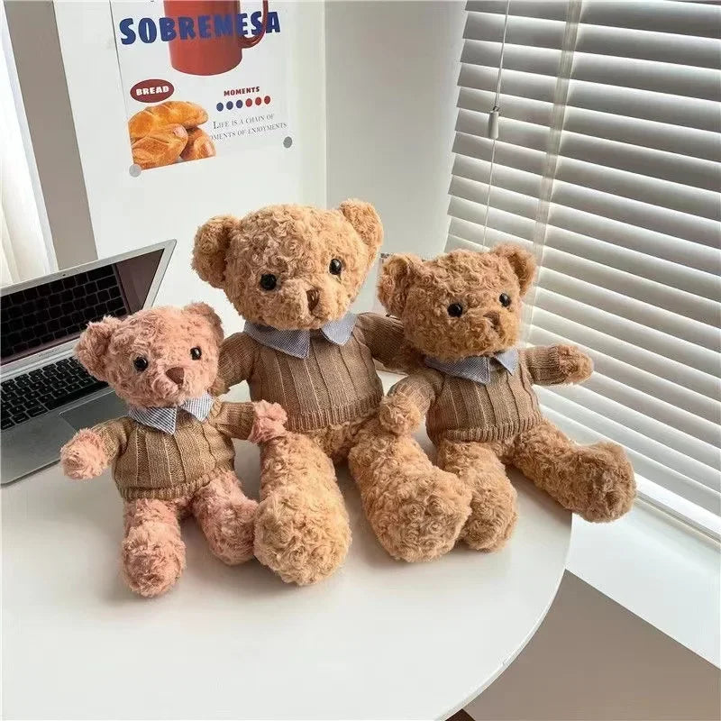 Urso de pelúcia da moda, suéter, boneco de urso, boneco de urso cavalheiro.