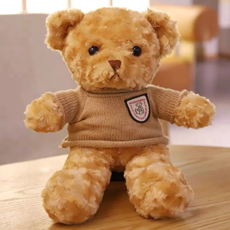Urso de pelúcia 30cm vestindo suéter