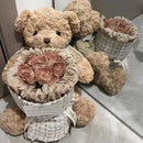 Urso de pelúcia da moda, suéter, boneco de urso, boneco de urso cavalheiro.