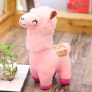 Brinquedo de pelúcia de alpaca lhama com sorriso de 25 cm, boneco de pelúcia fofo, almofadas decorativas para casa, brinquedos para crianças, presentes de aniversário