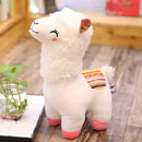 Brinquedo de pelúcia de alpaca lhama com sorriso de 25 cm, boneco de pelúcia fofo, almofadas decorativas para casa, brinquedos para crianças, presentes de aniversário