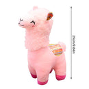 Brinquedo de pelúcia de alpaca lhama com sorriso de 25 cm, boneco de pelúcia fofo, almofadas decorativas para casa, brinquedos para crianças, presentes de aniversário