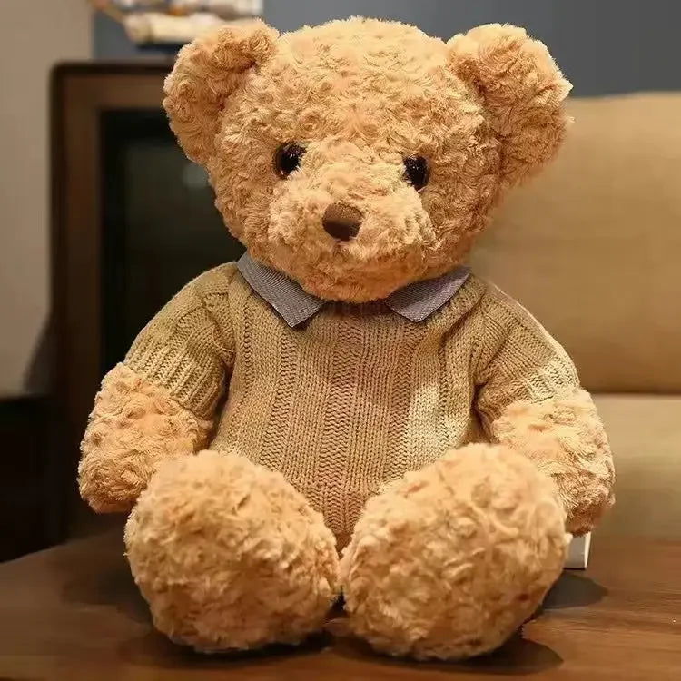 Urso de pelúcia da moda, suéter, boneco de urso, boneco de urso cavalheiro.